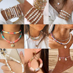 Sunlode Clay Beads Bracelet Making Kit, 3 Boxes 15, Charms and Elastic Strings - Image 3