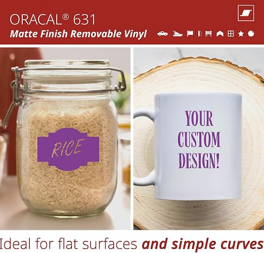 ORACAL 631 Matte Violet Vinyl Durable Roll Easy to Weed Permanent Adhesive - Image 2