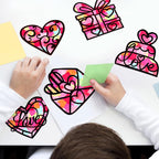 Renbuzhu 40PCS Valentines Day Crafts: Paper Heart Suncatchers, Christmas - Image 2