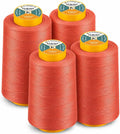 AK TRADING CO. 4-Pack Teracotta All Purpose Sewing Thread Cones of High Tensile by Fabrics%7CEventDecor%7CCrafts%7CUpholsteryFoam