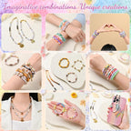 wuzoe Friendship Bracelet Kit, 96 Colors Polymer Clay Beads & 1200 Letter - Image 5