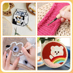 35 Pcs Punch Needle Kit, Punch Needle Tool Adjustable Punch Needle Embroidery - Image 7