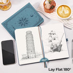 EMSHOI Blank Journal Notebook, 320 Pages, A5 Size | Leather Hardcover, 100 GSM - Image 5