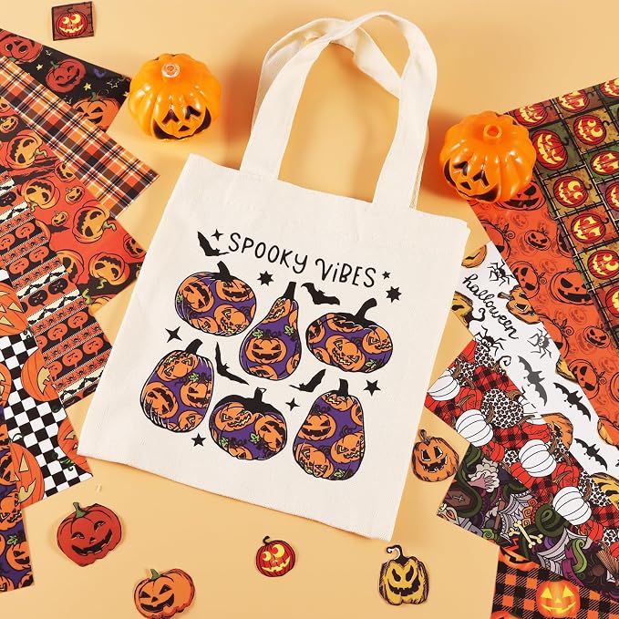HTVSTD Pumpkin Halloween HTV Heat Transfer Vinyl 12pcs 12×10in | Halloween - Image 4