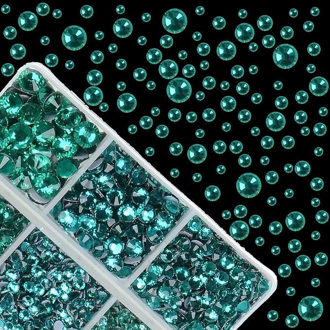 4000Pcs Mixed Size Hot Fix Round Crystals Gems Glass Stones Hotfix Flat Back - Image 2