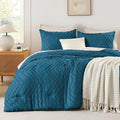 Andency Teal Comforter Set Queen Size, Boho Soft Warm Tufted Bedding Comforter by Andency