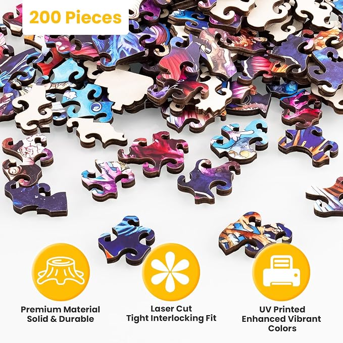 NiArt 200PCS Ocean World Wooden Jigsaw Puzzle - Image 5