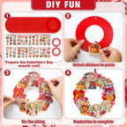 Hollowfly 48 Sets Vintage Valentine's Day Wreath Craft Kits - Image 4