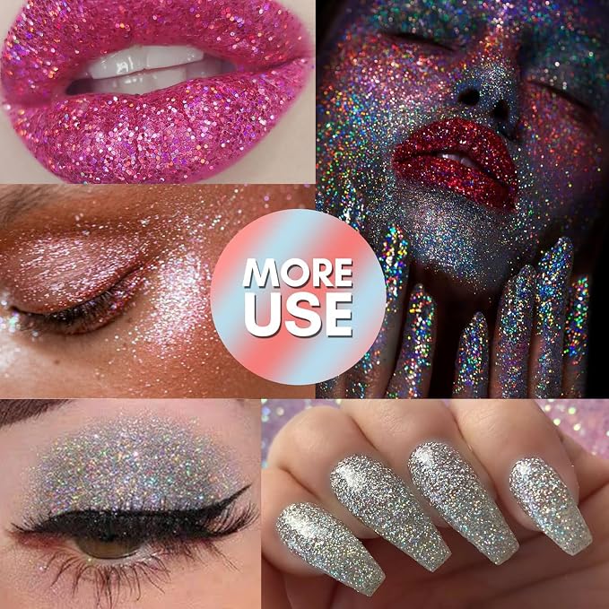1mm Holographic Hexagon Chunky Glitter - Image 7
