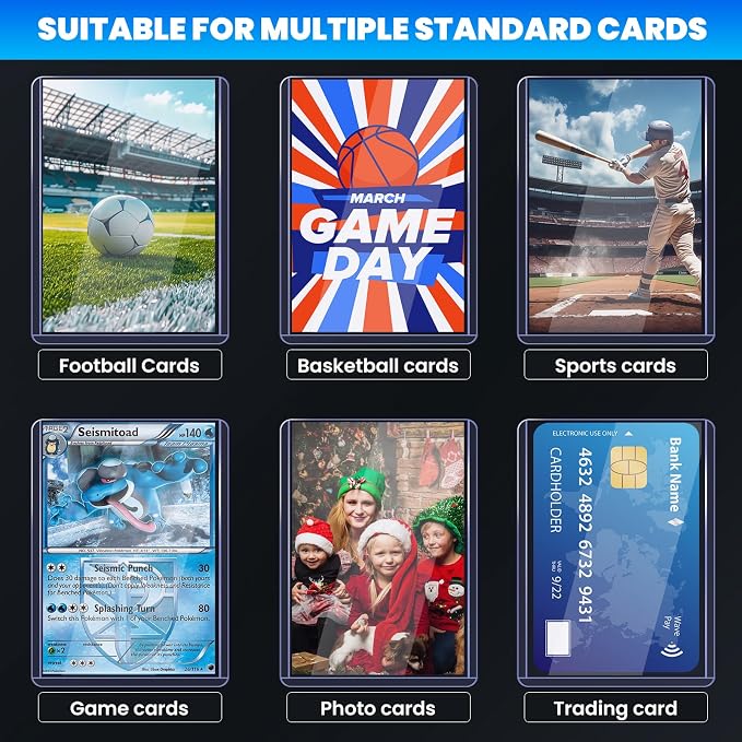 200 Card Sleeves Top Loaders for Cards, Baseball Card Protectors, Trading Card - Image 4