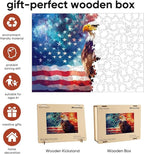 Reouinty Wooden Puzzle for Adults 500 Pieces, Eagle Wood Jigsaw Puzzles - Image 4