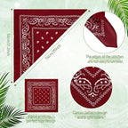 100 Pack Bandanas Unisex Paisley Bandanas Bulk Multi Purpose Cowboy Head Wrap - Image 3