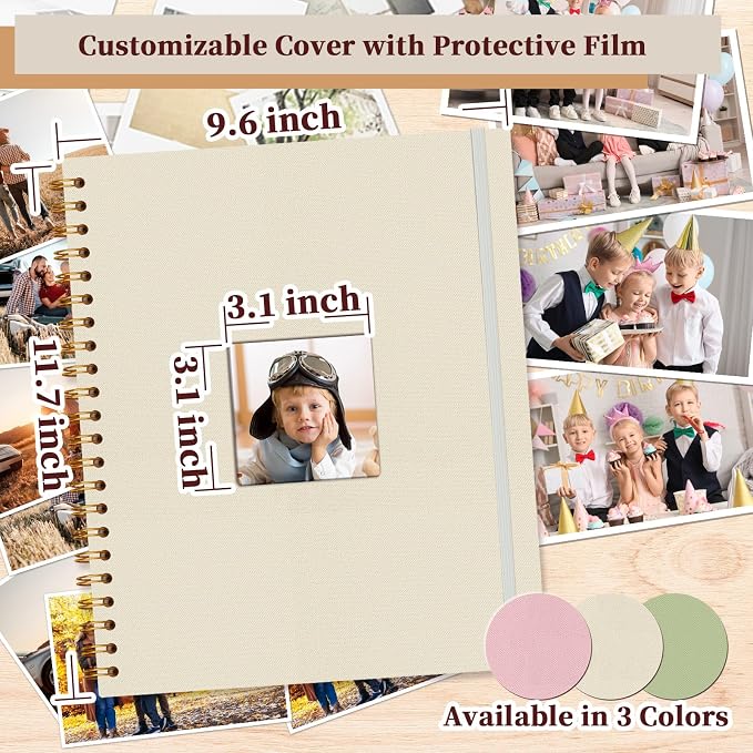8.5x11 Inch Scrapbook Photo Album, Linen Cover DIY Scrapbooks - Image 5