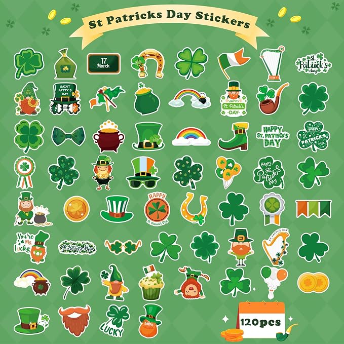 120 PCS St Patricks Day Stickers - Image 2