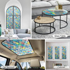 LEMON CLOUD Window Privacy Film, Stained Glass Window Film, Static Cling - Image 5