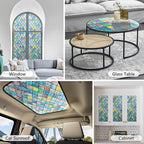 LEMON CLOUD Window Privacy Film, Stained Glass Window Film, Static Cling - Image 5