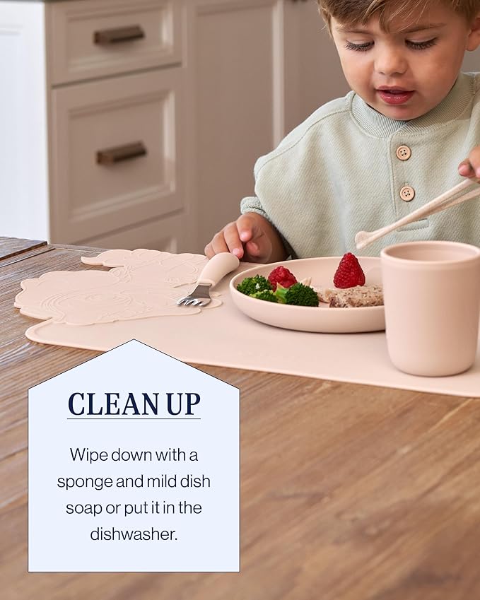 Lalo PAW Patrol Silicone Placemat for Toddlers & Babies - Non-Slip Kids Placemat for Restaurants & Dining Tables - Non-Toxic & BPA Free Safe - for Ages of 4 Months and Up - Rubble