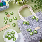 FINGERINSPIRE 20PCS Small Crochet Leaves Handmade Green Leaf Embellishments - Image 4