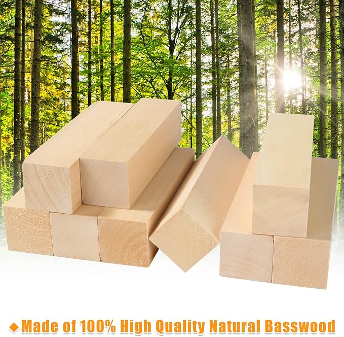 16PCS Basswood Carving Blocks 6 x 1.5 x 1.5 Inch Whittling Wood Blocks Wooden - Image 3
