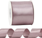 HUIHUANG Lilac Satin Wired Ribbon 2.5 inch Dusty Purple Double-Faced Satin Wire - Image 7