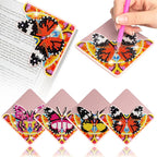 WIVICO 4Pcs Diamond Painting Bookmarks, Diamond Pearl Art Kits by WIVICO