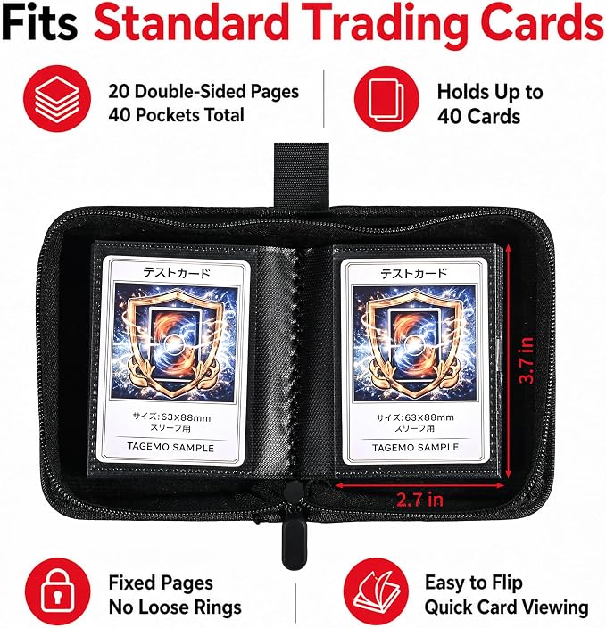 Mini Trading Card Binder Album, 1 Pocket Card Binder - Image 3