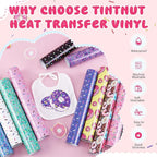 Tintnut Donut Sprinkle Heat Transfer Vinyl, 12 Sheets 12×10in Iron on Vinyl | - Image 3