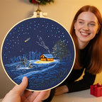 Christmas Embroidery Kits for Beginners Adults, Winter Hand Embroidery Starter - Image 2
