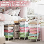 6 Drawer Rolling Cart for Craft Storage, Utility Drawer Organizer - Image 8