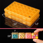 Mr. Pen- Bead Storage Containers, 28 Grids, 2 Pack, Transparent Orange | 160 - Image 3