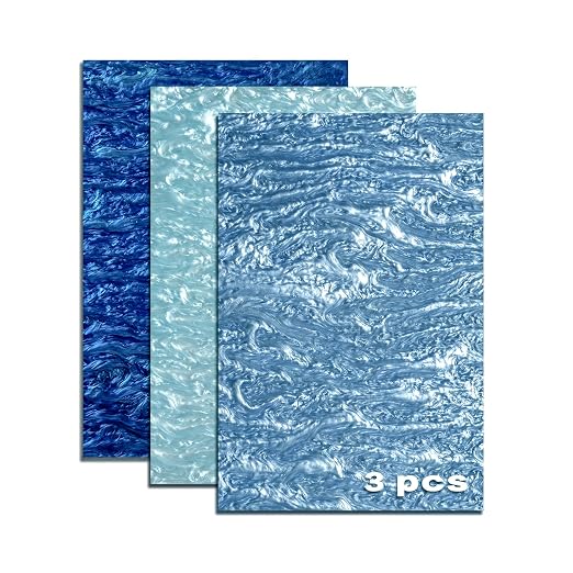 TOEPODO Pearlescent Ripple Cast Acrylic Sheets 1/8inch Thick Marble Acrylic by WelcomeTOEPODO