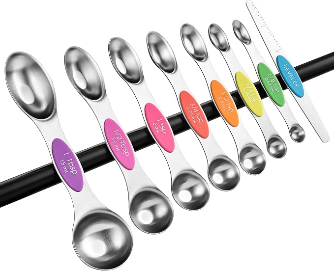 Spring Chef Stainless Steel Magnetic Measuring Spoons Set of 8 - Image 9