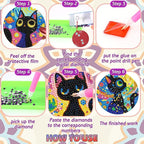 DOZEEZOP 6-Pack Diamond Art Coaster Kit - Image 3