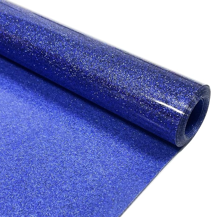 Blue Glitter Heat Transfer Vinyl 12" x 5 ft HTV by MerryMade