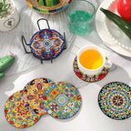 EWJRNSF 10 PCS Mandala Diamond Art Coasters Kit - Image 5