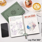 EMSHOI Dotted Journal Notebook, 320 Pages, A5 Size | Leather Hardcover - Image 6