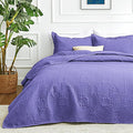 Love's cabin Oversized King Size Quilt Bedding Set Deep Purple Bedspreads by Lovescabin