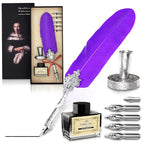Victorian Writing Quill and Ink Set – Stainless Steel Dip Pen Feather Quill Pen by Lagarto