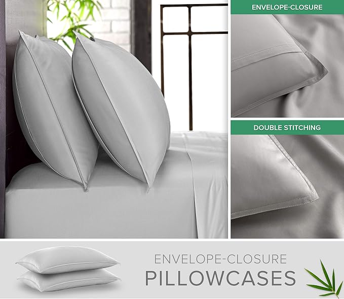 Pure Bamboo King Sheets, Genuine 100% Organic Viscose Derived from Bamboo Bed - Image 3