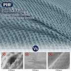 PHF Waffle Duvet Cover Set King Size, No Snagging Ultra Soft Luxury Textured - Image 3