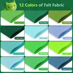 12 Rolls 8"x35" Large Stiff Felt Sheets, 1mm Felt Fabric Sheet - Image 2