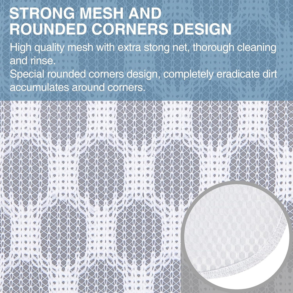 4 pcs Durable Honeycomb Mesh Laundry Bags for Delicates 2 Large (16" x 19") 2 Medium (12" x 15")