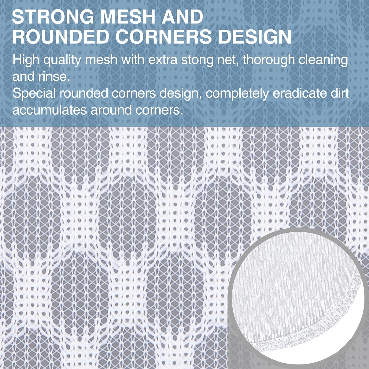 4 pcs Durable Honeycomb Mesh Laundry Bags for Delicates 2 Large (16" x 19") 2 Medium (12" x 15")