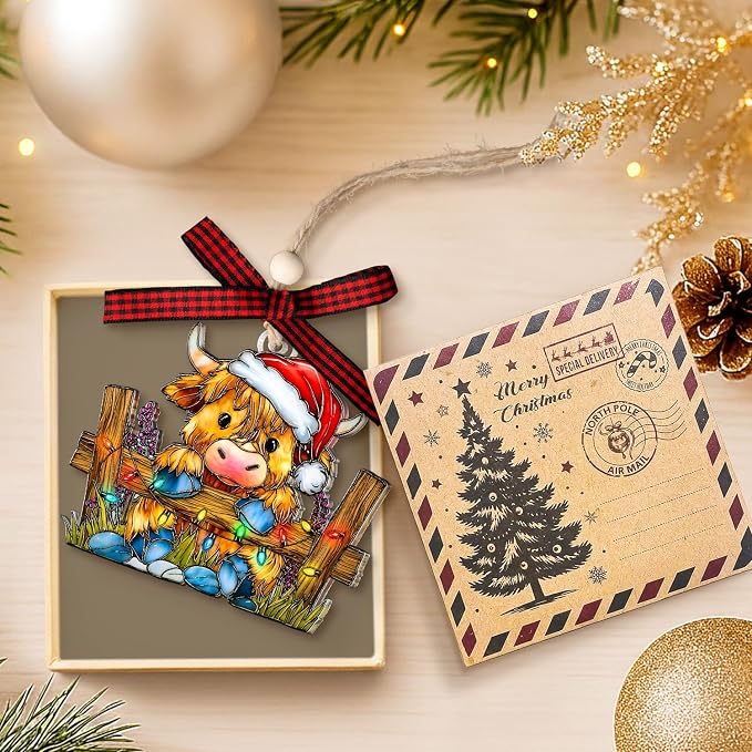Highland Cow Christmas Ornaments - Image 3