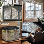DKTIE Retro Leaves Pattern Two Way Window Film Privacy Day and Night Window - Image 7