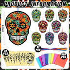 Eersida 32 Pcs Day of the Dead Craft Sugar Skull Kit, Dia de los Muertos - Image 4