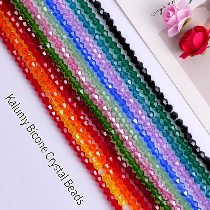 1000PCS Bicone Crystal Beads 4mm Glass Faceted Spacer Beads Bulk - Image 5