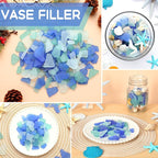 Jetec 25 oz Sea Glass for Crafts Pieces Decor Flat Frosted Sea Glass Vase - Image 5