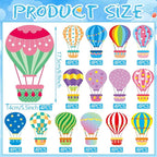 AUGSUN 60 Pcs Hot Air Balloon Bulletin Board Decorations Back to School - Image 3