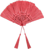 VAPKER 100 Pieces Light Coral Color 13cm/5-Inch Silky Handmade Soft Tassels by VAPKER